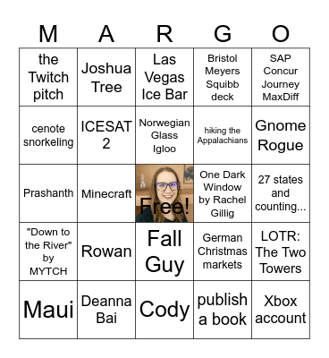 MARGO! (Margaret Bingo!) Bingo Card