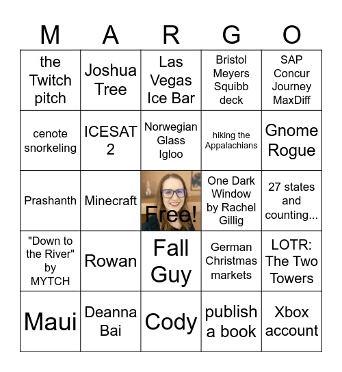 MARGO! (Margaret Bingo!) Bingo Card