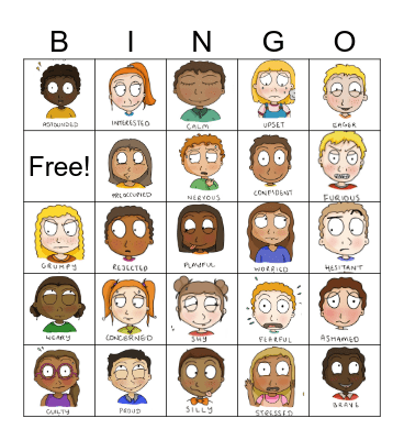 Feelings Bingo Card
