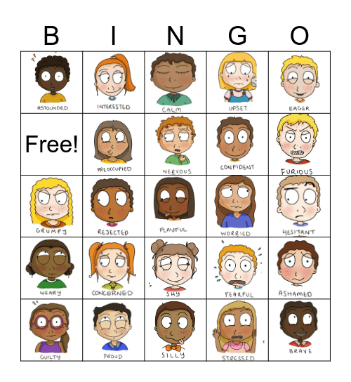 Feelings Bingo Card