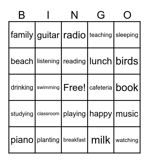 Bingo Card