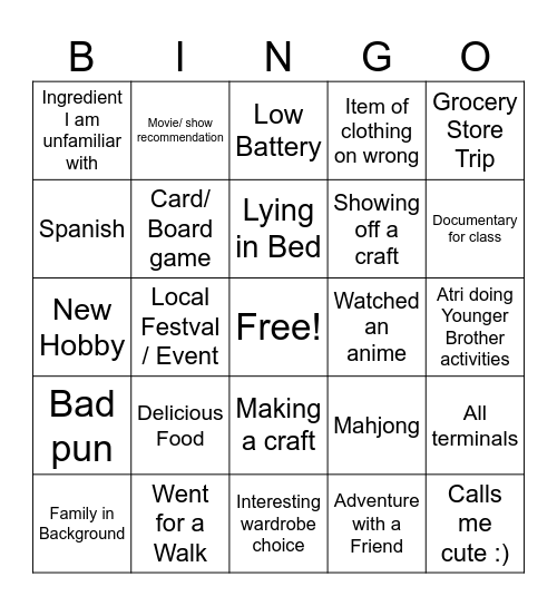Fiji Bingo Call Bingo Card