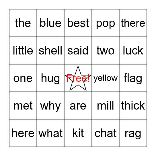 Skills 9 BINGO Card