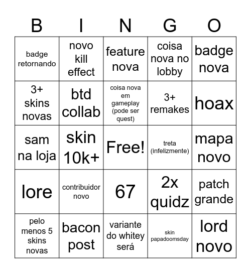 BEAR (ALPHA) - SETIMO ANIVERSARIO Bingo Card