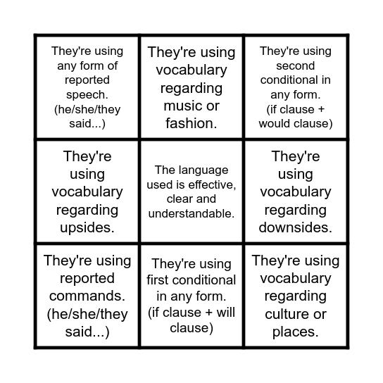 Project Bingo! Bingo Card