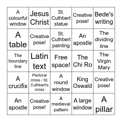 Durham Cathedral picture bingo Card