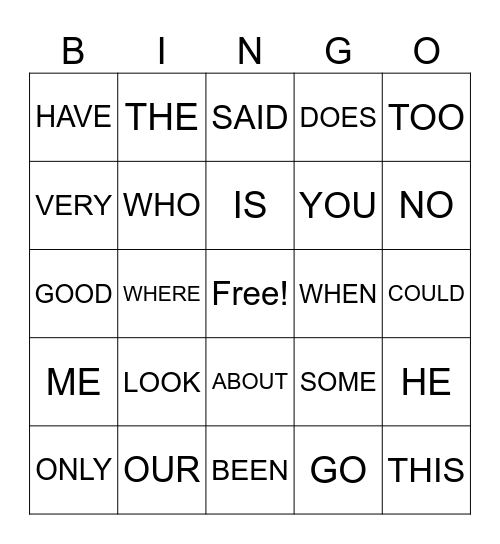 Red Flag Word BINGO! Bingo Card