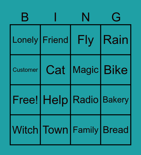 Movie Bingo Card