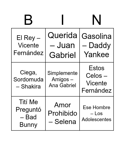 SOPHIA BINGO Card