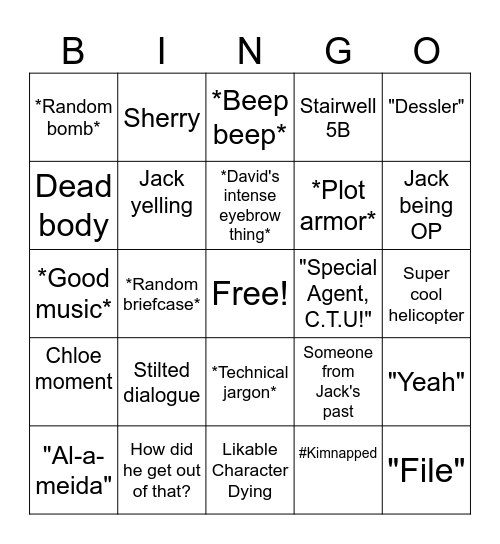 24 Bingo Card