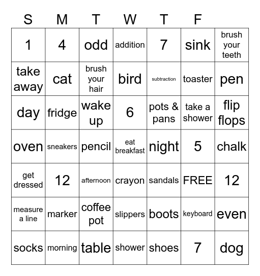 All Around You Bingo Card