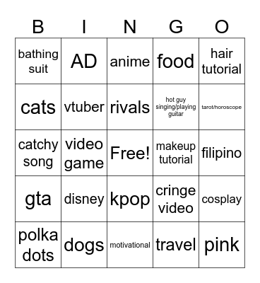 plushybunni reels bingo 5-19 Bingo Card