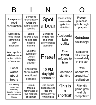 Adventure Crew Bingo Card