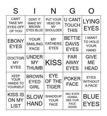 900 FACE VALUE Bingo Card