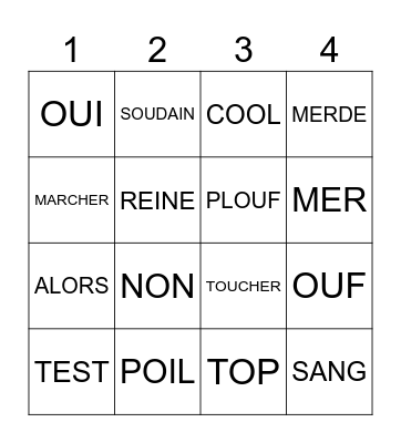 BINGO POEME ! Bingo Card