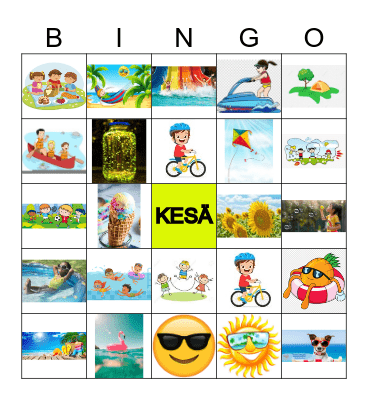 Summer Fun! Bingo Card