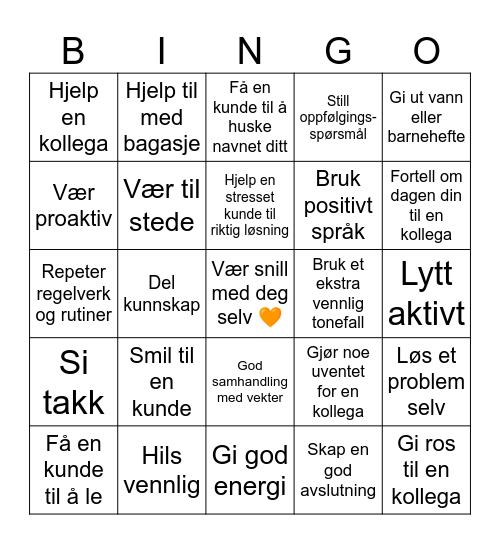 Salgs- og kundeveileder Bingo Card