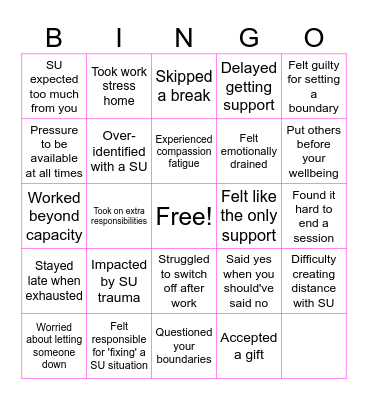 Boundaries Bingo! Bingo Card