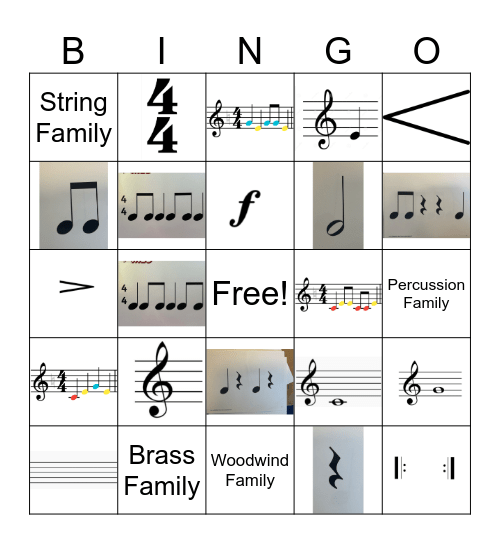 2nd Grade Bingo Card