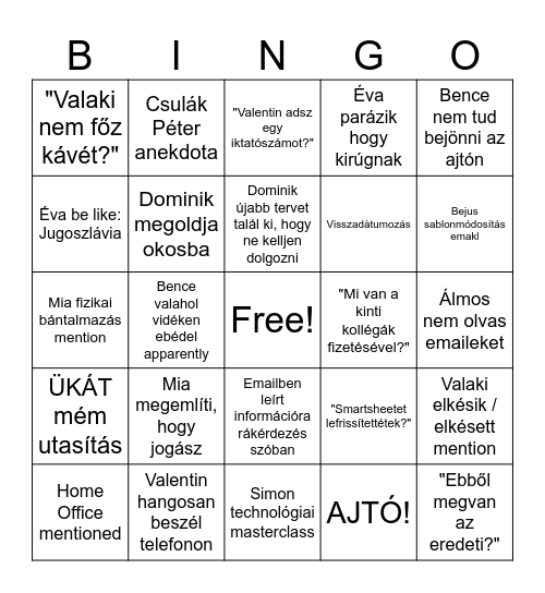 bekwnylantosnwodnf Bingo Card