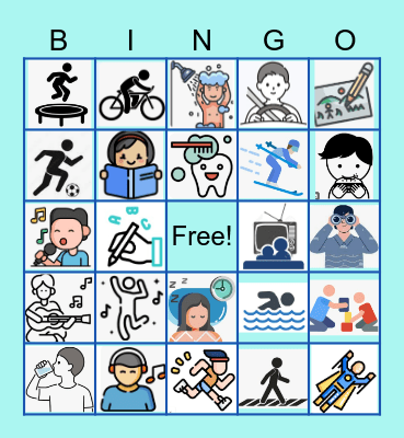 VERBS Bingo Card