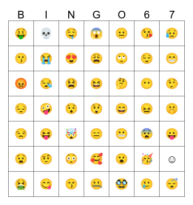 Feelings Bingo Card