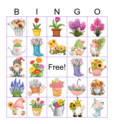 May Flowers Bingo Card