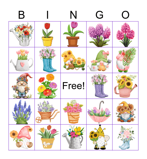 May Flowers Bingo Card