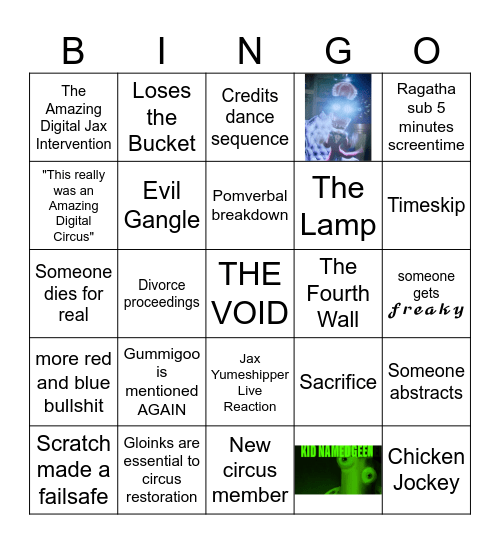 TADC Episode 9 Bingo Card