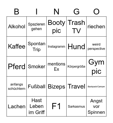 Swiping Bingo Card