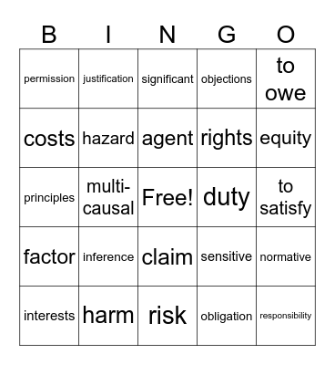 Philosophy Conference Bingo Card