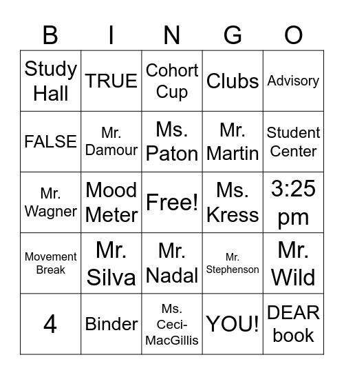 Switch Day Bingo 2026 Bingo Card