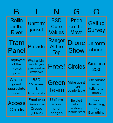 Summer Kick Off Bingo Card