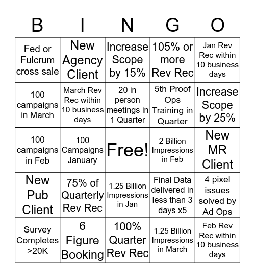 Proof Squad Bingo Card