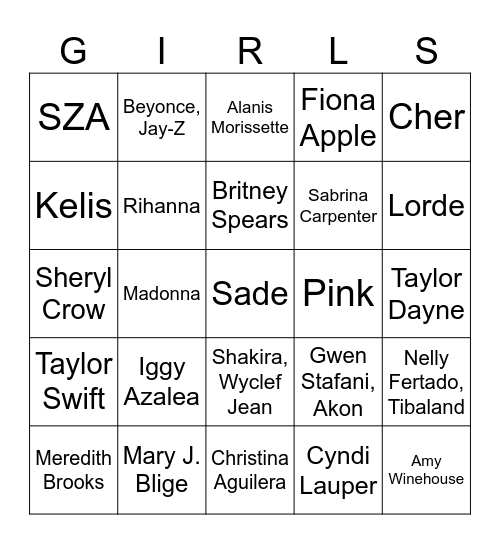Flamingo Bingo #215 (Ladies) Bingo Card