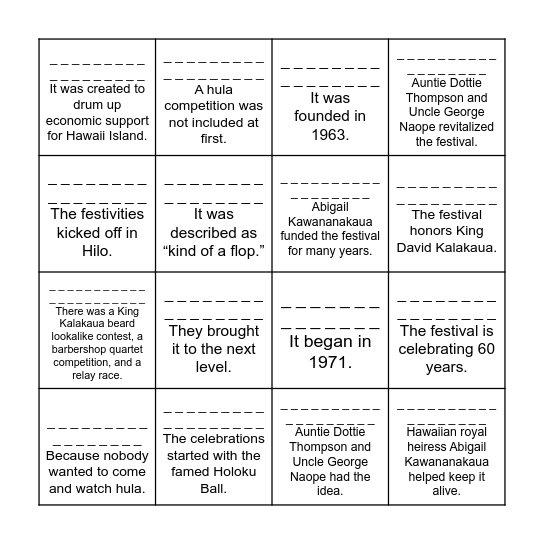 Listen to the questions. Write the questions. Bingo Card