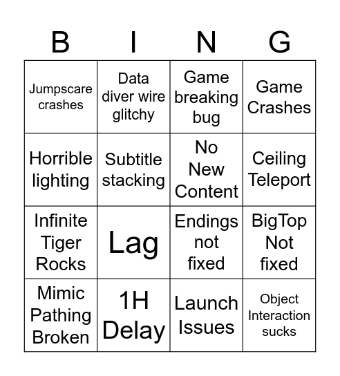 Was SOTM VR A Failure Bingo Card