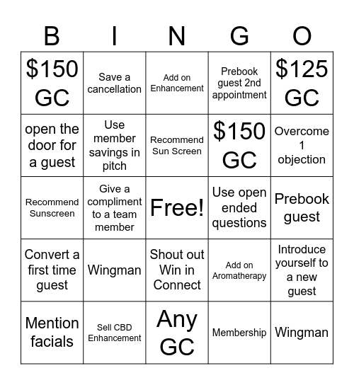Membership Madness Bingo Card