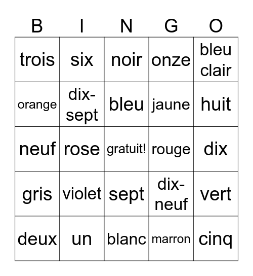 Isabella Smallwood Bingo Card