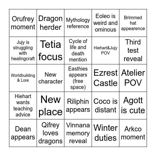 Chapter 97 Bingo Card