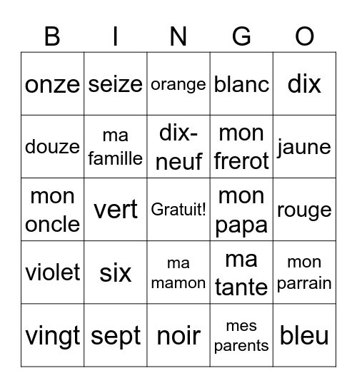 Samantha Romero Bingo Card