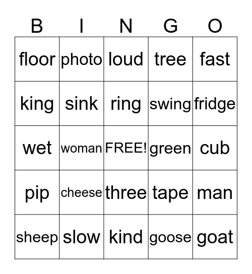 Family & Friends 2: Units 13-15 Bingo Card