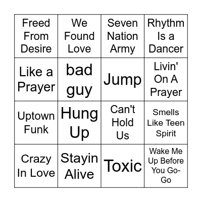 Eltham Bingo Bangers - RD 1 Bingo Card