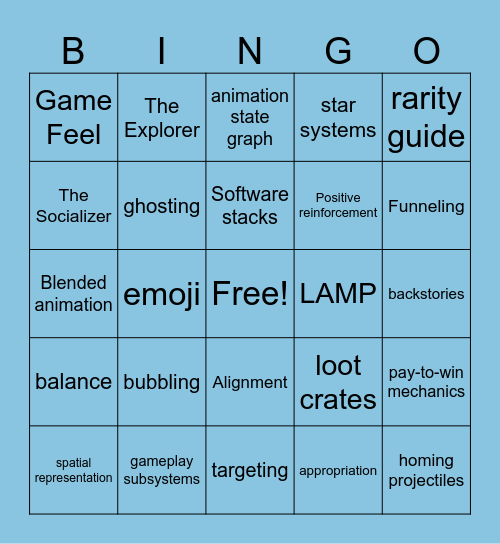 May 20th-Bingo Card