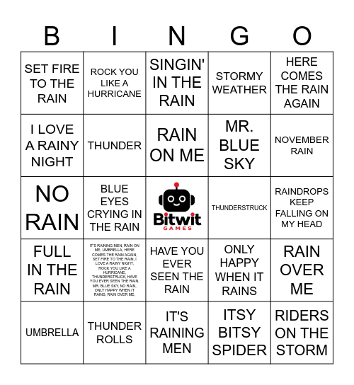MIST & SHOUT Bingo Card