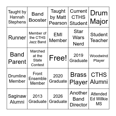 Find the Guest BINGO Card