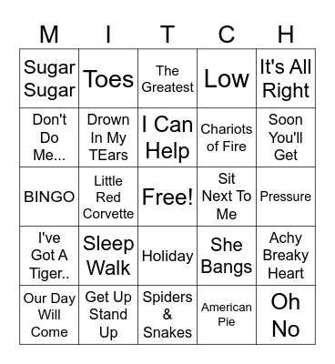 WESTERWOOD Bingo Card