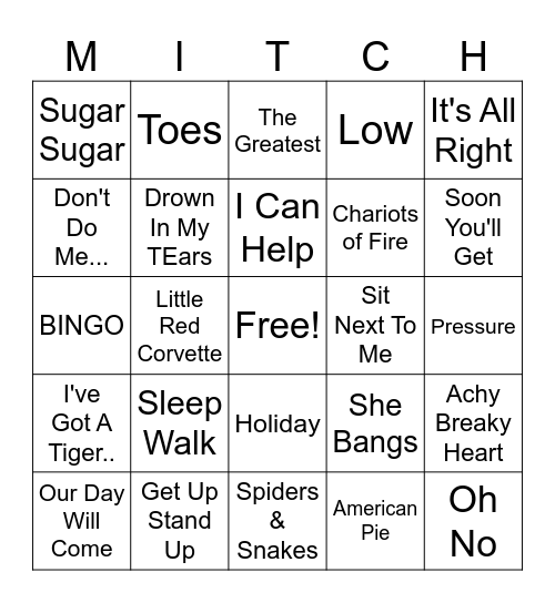 WESTERWOOD Bingo Card