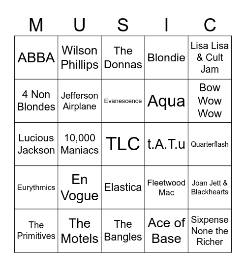 Flamingo Bingo #217 (Lady Fronts) Bingo Card