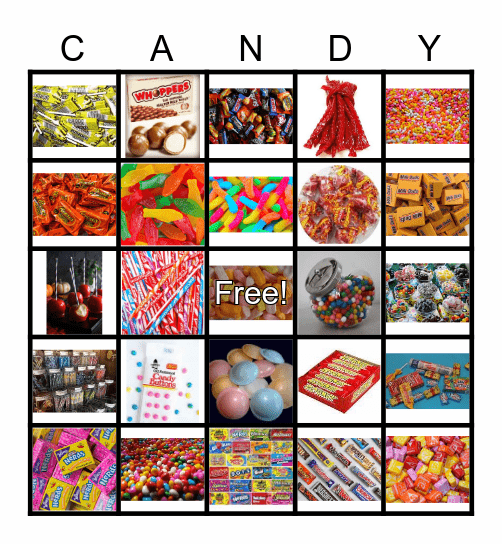 CANDY Bingo Card